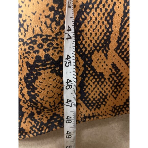 Zara Women's Snakeskin Print Long Sleeve Button Collared Midi Dress Size Large - Picture 8 of 11